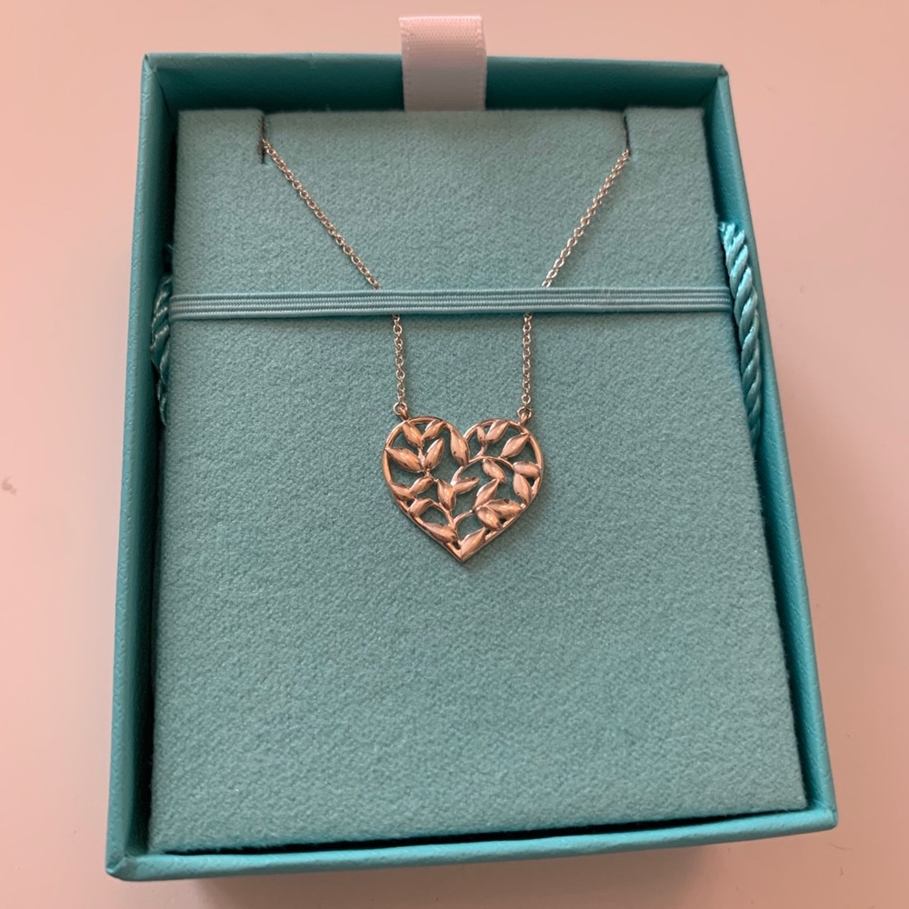 Tiffany & Co Olive Leaf Heart Pendant